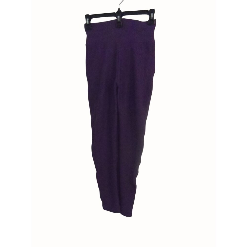 Purple High-Waisted Rutched Leggings Womens Size S - Picture 6 of 6